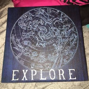Glow in the dark wall art.